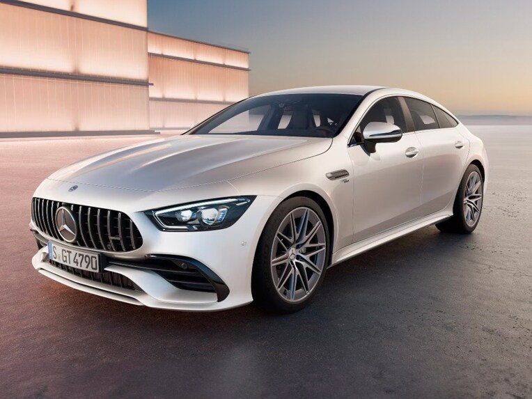 Une représentation de la Mercedes-AMG GT coupé 4 portes.