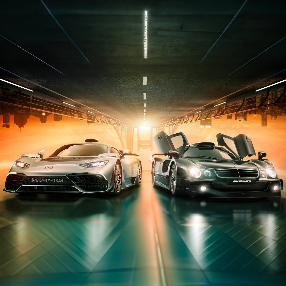 Mercedes-Benz AMG Performance pour la piste - et pour la route. La gamme Mercedes-Benz AMG dans le désert