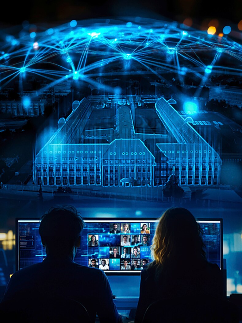 Des robots humanoïdes à la manœuvre.