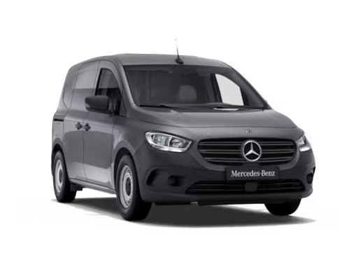 Gebrauchte Citan von Mercedes-Benz Vue trois quarts avant d'un Mercedes-Benz Citan sur fond blanc.