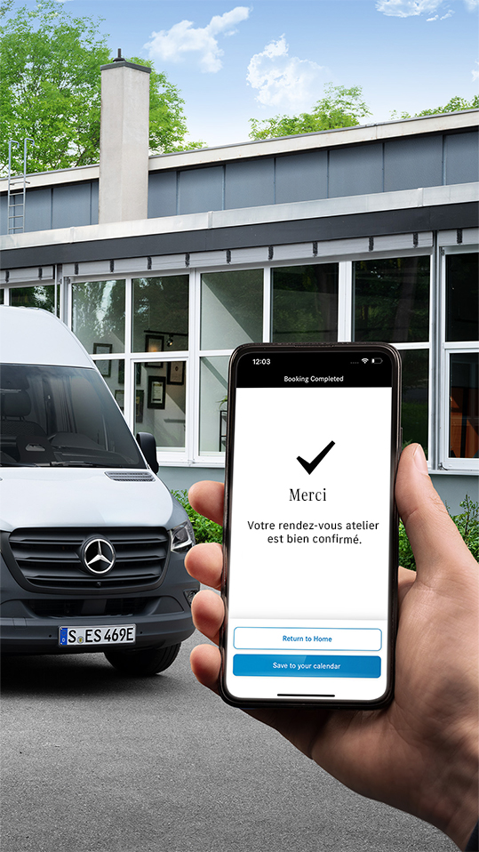 Mercedes-Benz Vito and Sprinter are driving on a road.