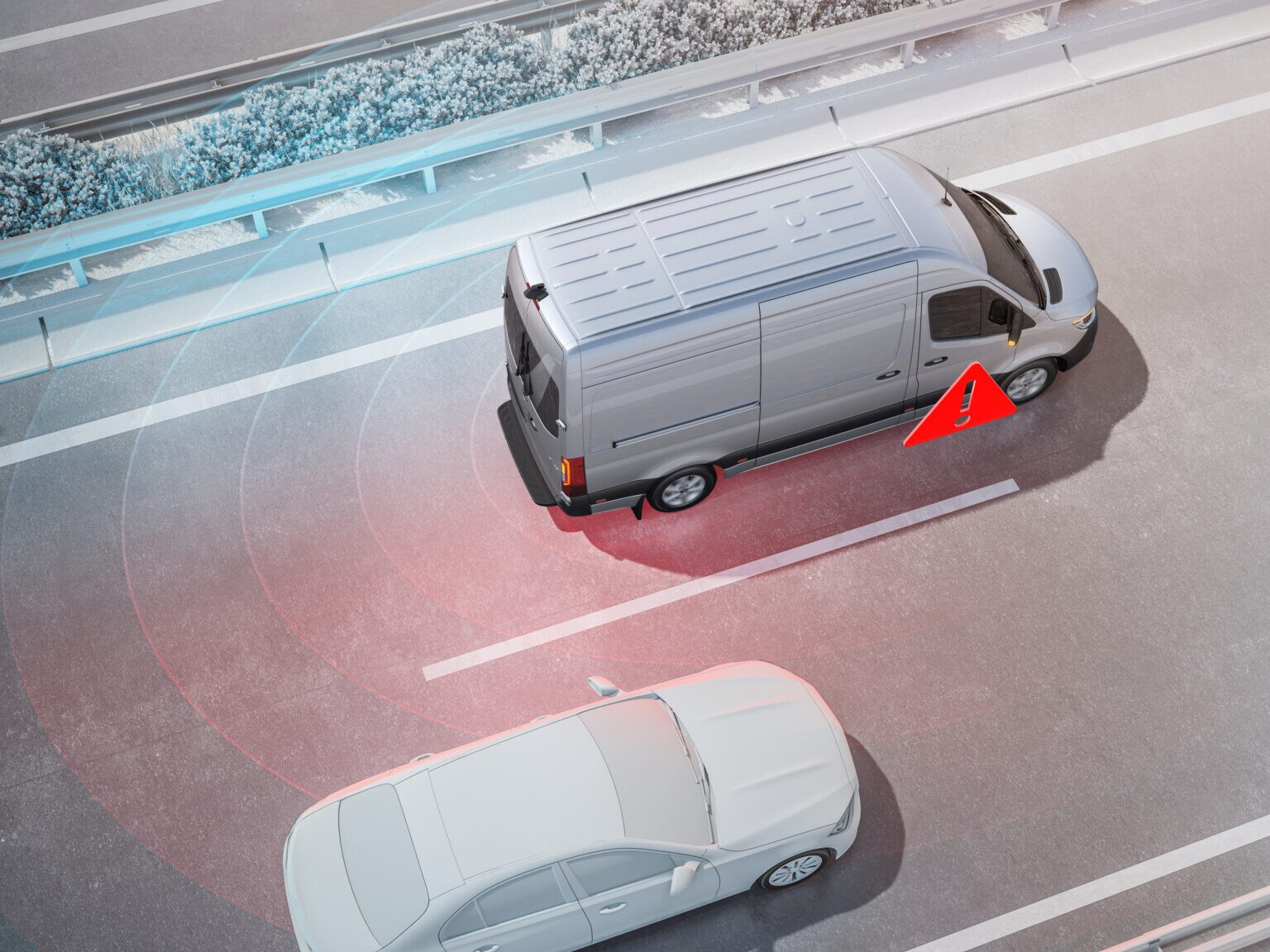 L’assistant d’angle mort avec fonction Rear Cross Traffic Alert peut aider, grâce à des signaux visuels et sonores, à éviter les accidents lors des changements de voie et des manœuvres en marche arrière.
