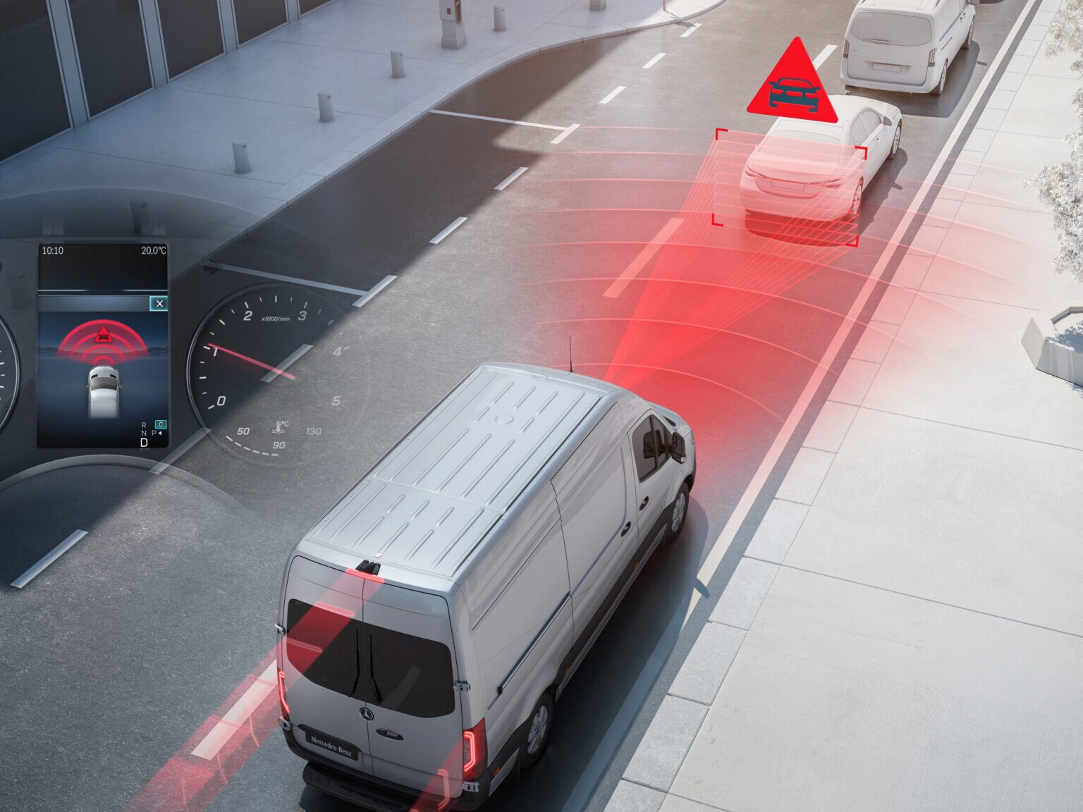 Le freinage d'urgence assisté actif peut vous aider à éviter les accidents avec d'autres usagers de la route dans différentes situations ou à en atténuer les conséquences.
