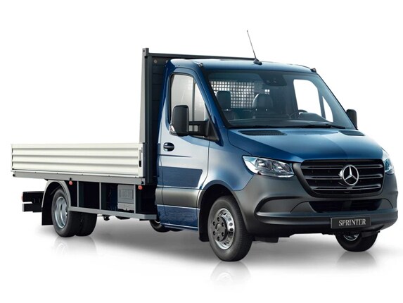 Cursor 1/50 Mercedes L407D L608D – Fourgon Plateau à Ridelles Blanc, état TB Avec Boîte