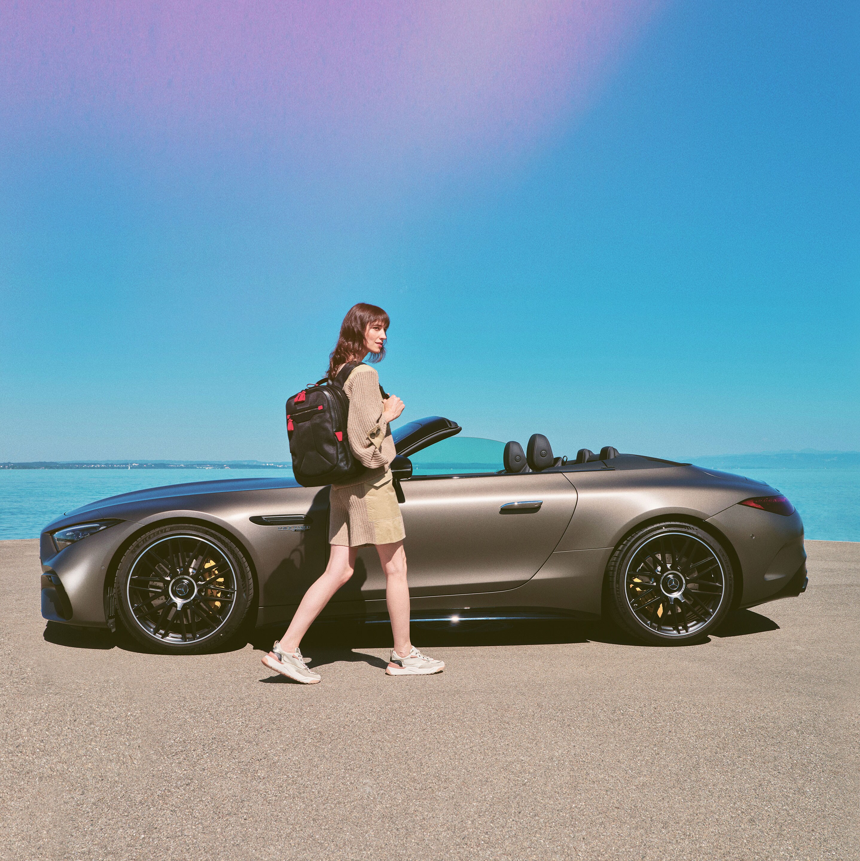 Mercedes-Benz sur la plage