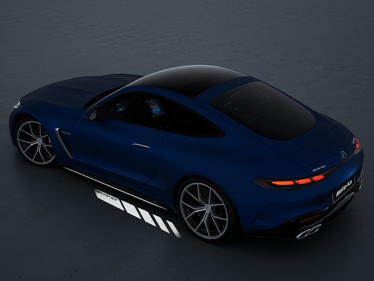 La projection de logo AMG pour le nouveau Mercedes-AMG GT Coupé.