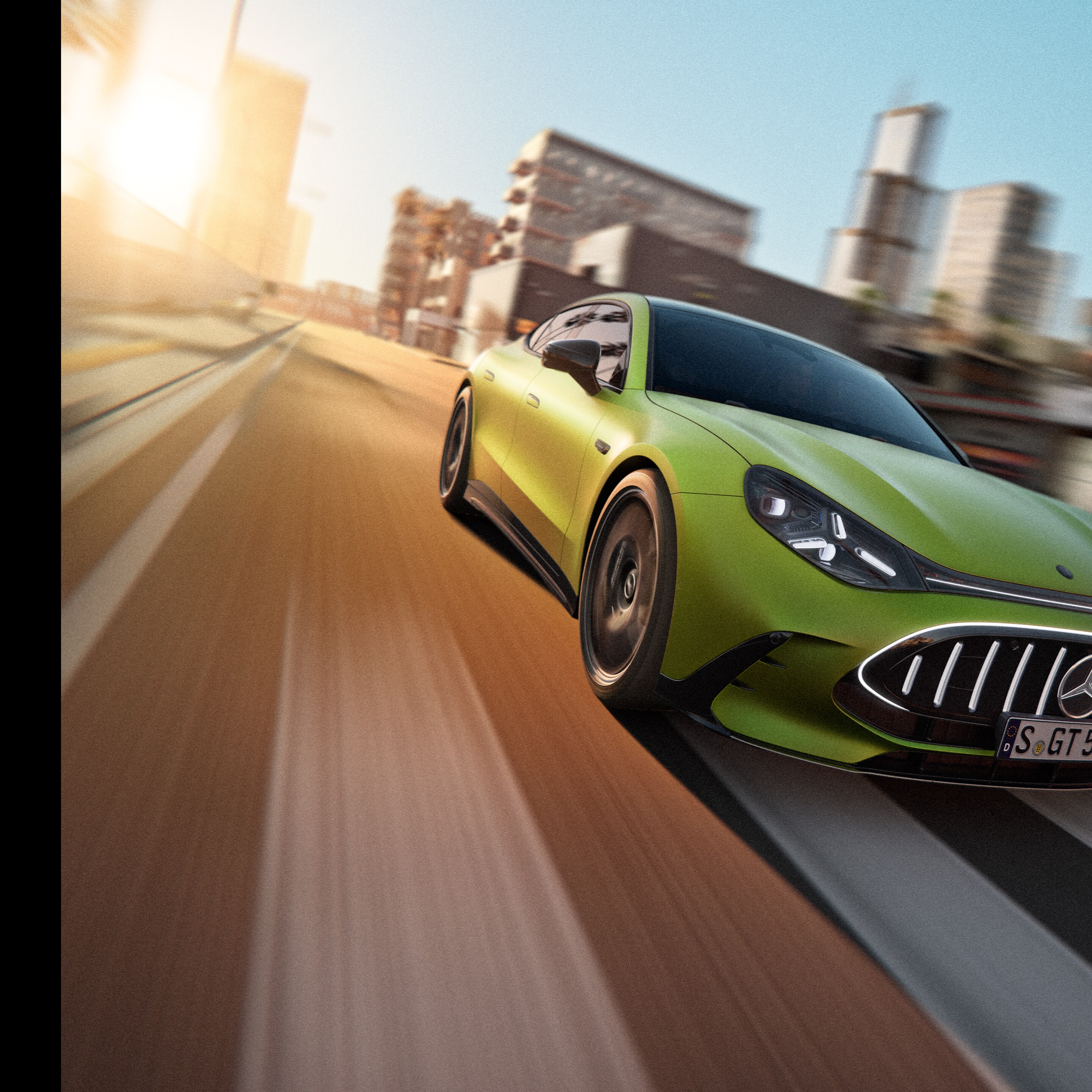L'extérieur du tout nouveau GT Coupé 4&nbsp;portes de Mercedes-AMG.