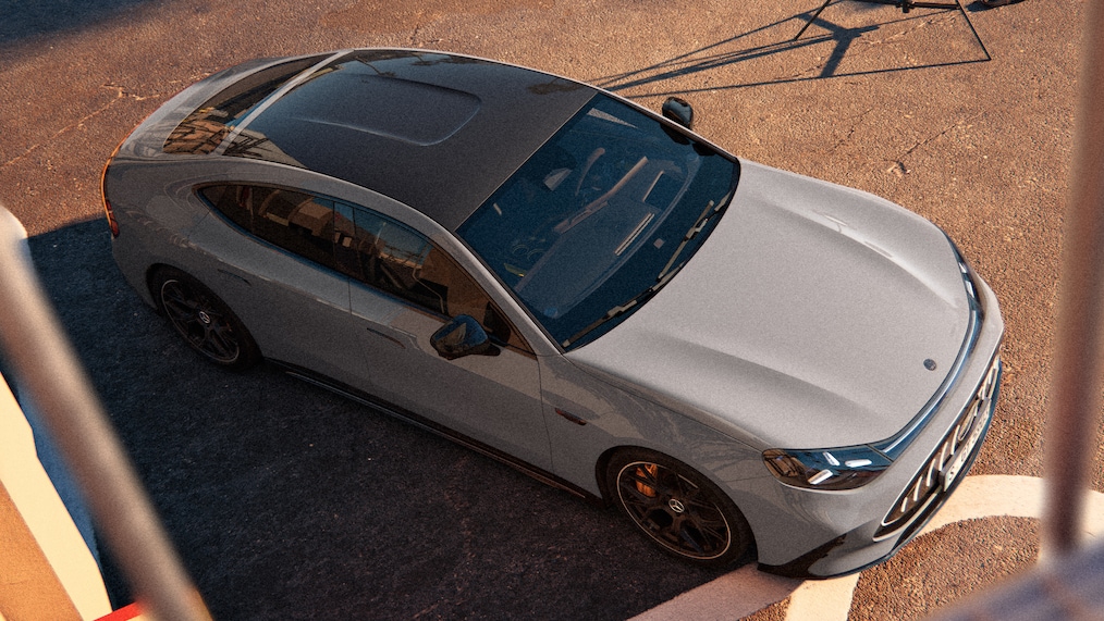 Le toit panoramique du GT Coupé 4&nbsp;portes de Mercedes-AMG.
