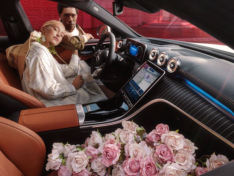 L’intérieur de la Mercedes-Benz Classe C Break.
