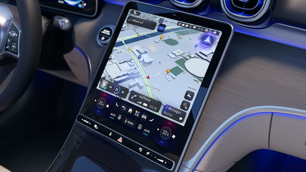 La direction de l'essieu arrière de la nouvelle Classe&nbsp;C Berline de Mercedes-Benz.