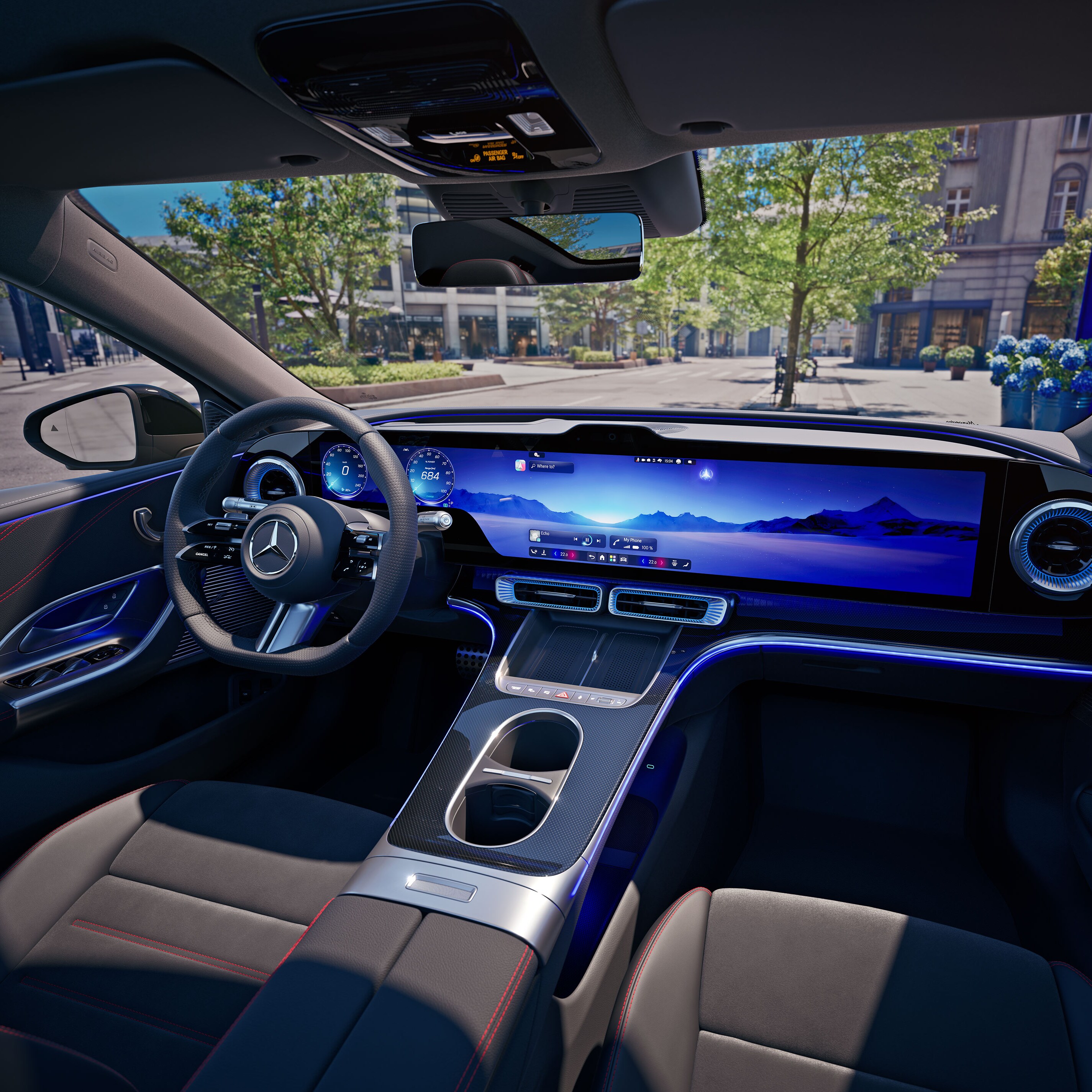 L'intérieur de la nouvelle Classe&nbsp;C de Mercedes-Benz.