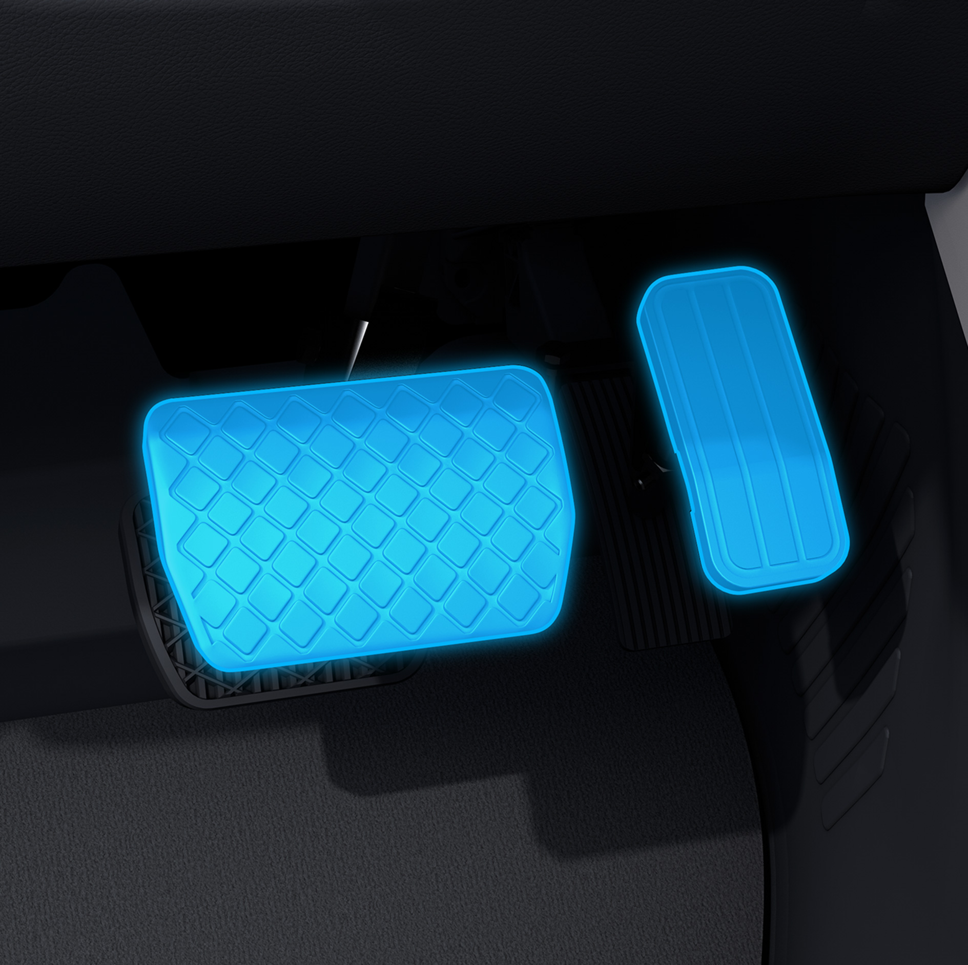 Rehausse de pédale | Aides à la conduite | Mercedes-Benz Une représentation détaillée de la rehausse de pédale en liaison avec un véhicule pour personnes à mobilité réduite.