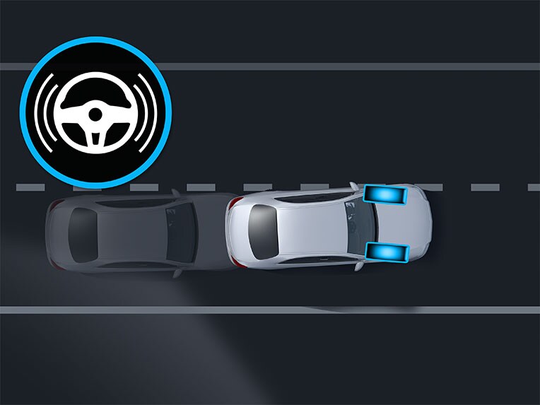 L’assistant de franchissement de ligne actif dans la nouvelle Mercedes-Benz CLA Coupé.