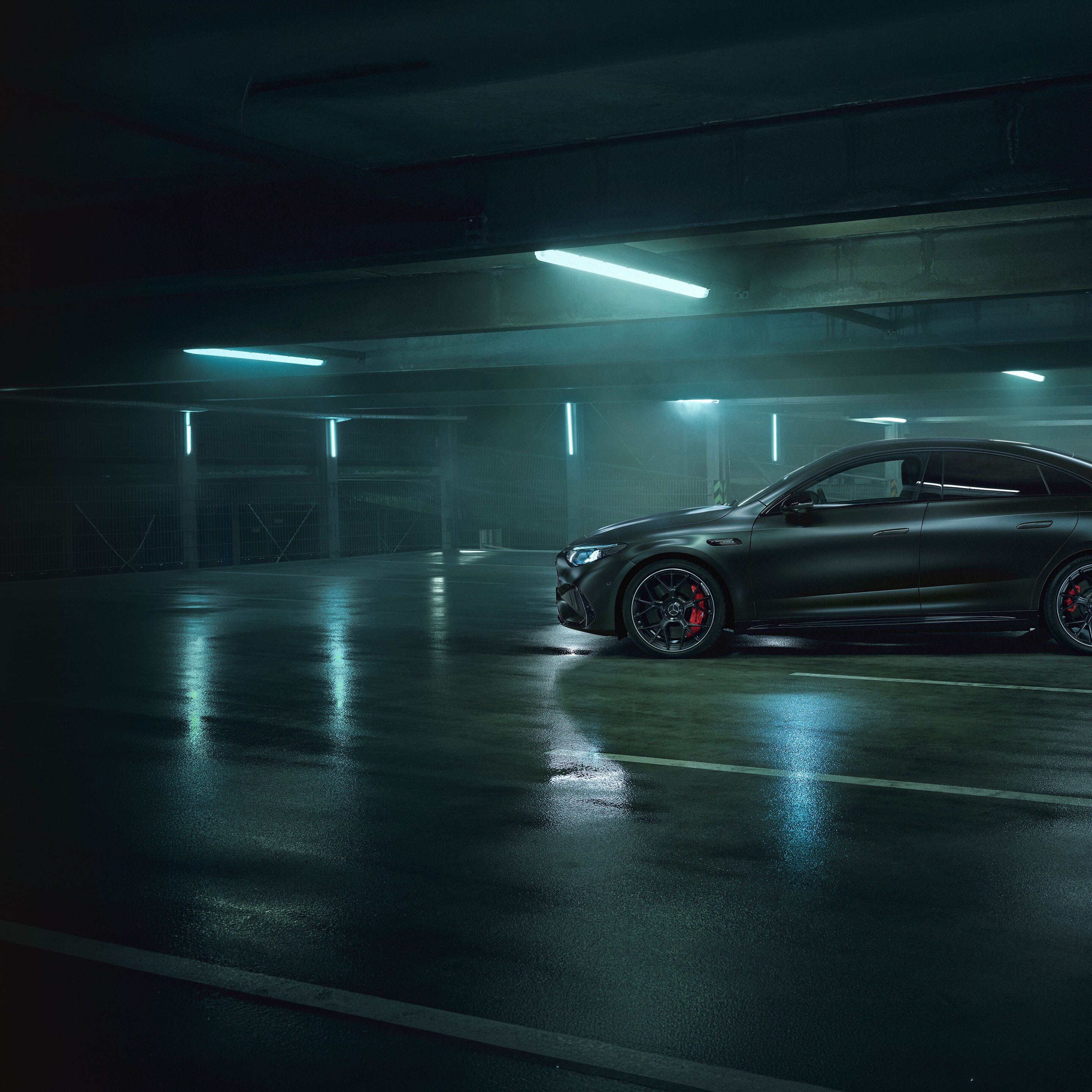 L’extérieur du tout nouveau Mercedes-AMG CLA 45 électrique 4MATIC+.