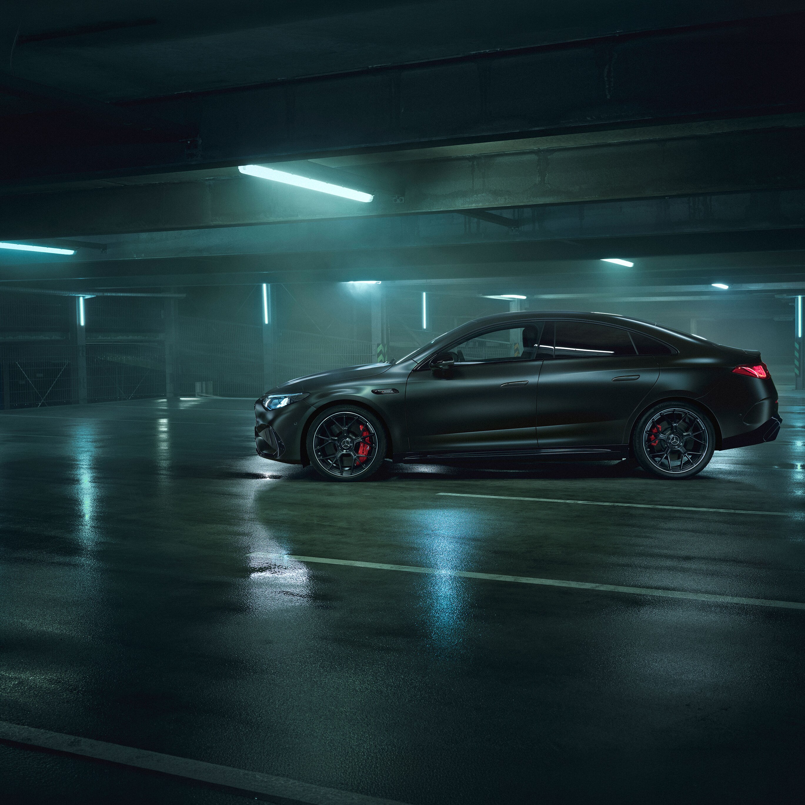 L’extérieur du tout nouveau Mercedes-AMG CLA 45 électrique 4MATIC+.