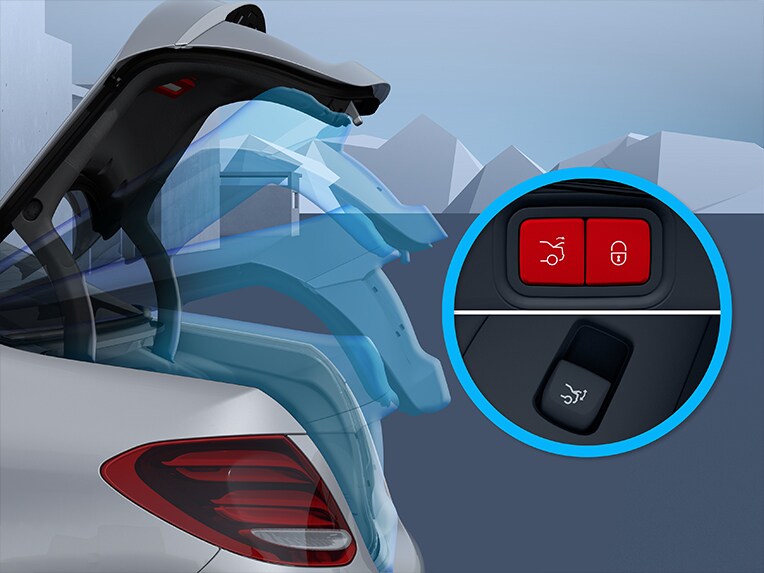 Le hayon EASY-PACK de la nouvelle Mercedes-Benz CLA Shooting Brake.