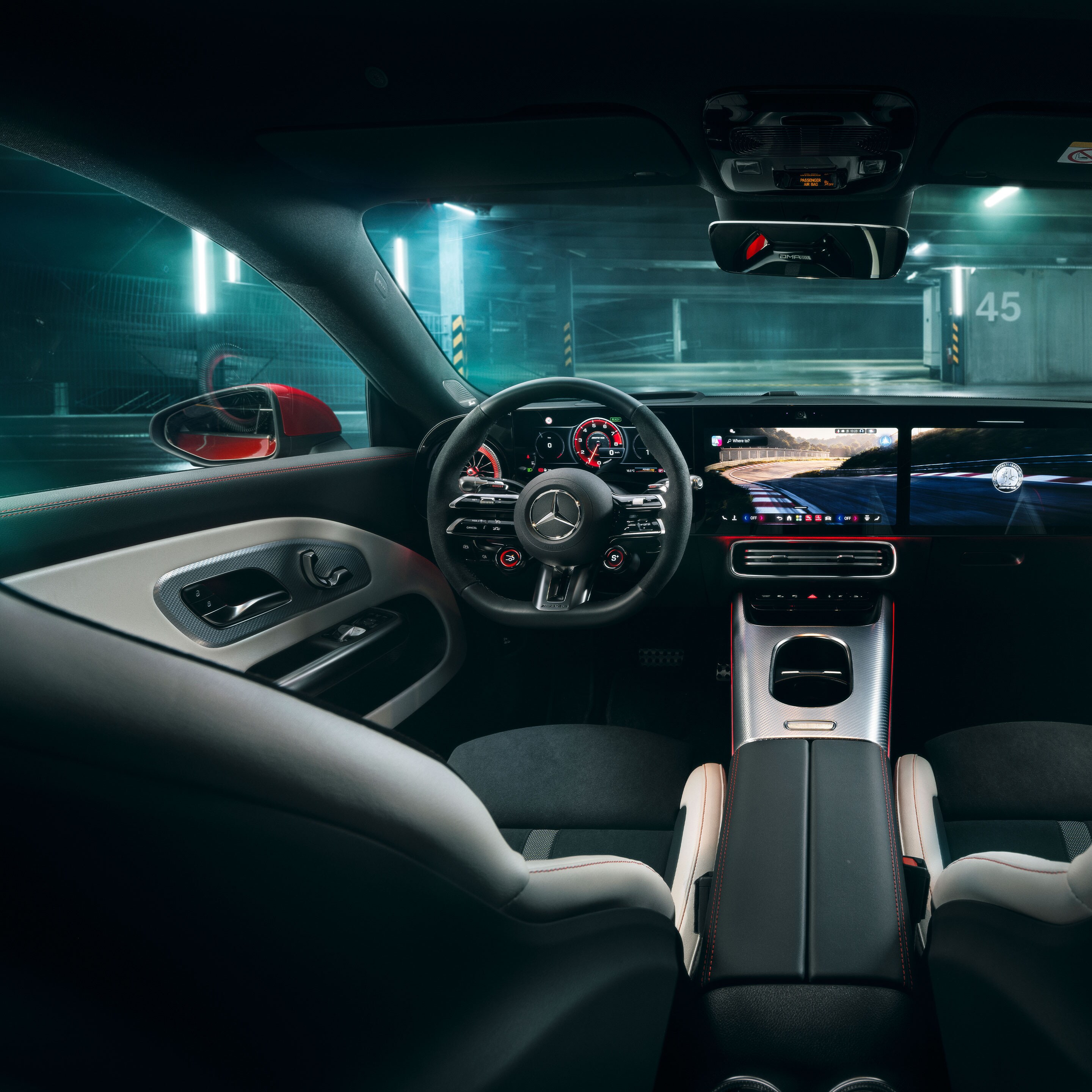 L’intérieur du tout nouveau Mercedes-AMG CLA 45 électrique 4MATIC+ Shooting Brake.