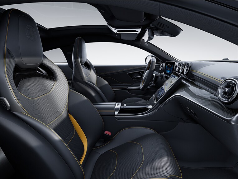 Les sièges Performance AMG du nouveau pack Sièges Mercedes-AMG CLE Coupé haut de gamme.
