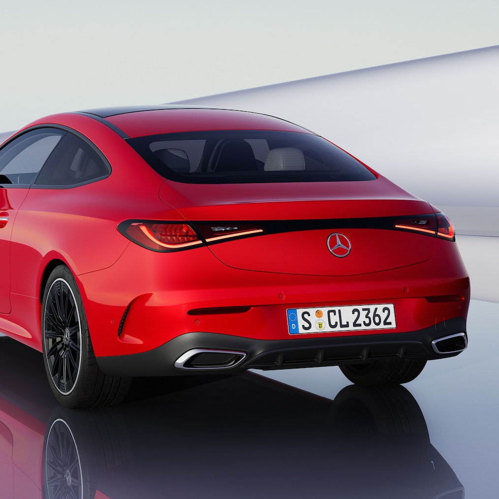 Le design arrière du nouveau CLE Coupé de Mercedes-Benz.