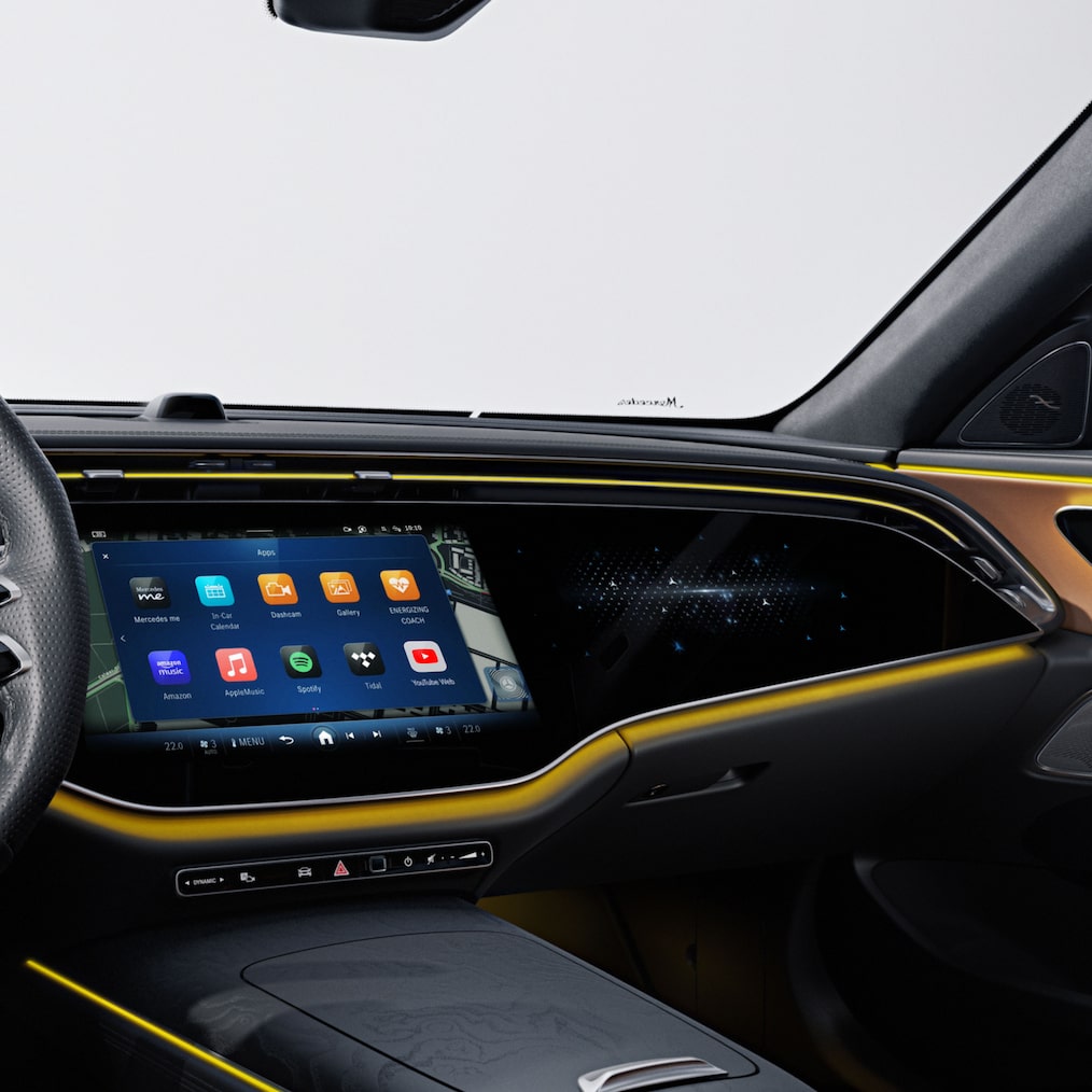 Le super-écran MBUX de la Mercedes-Benz Classe E Break.
