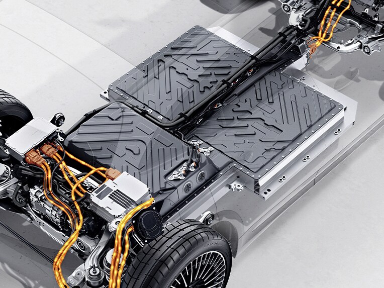 La batterie dans l'EQA de Mercedes-Benz.