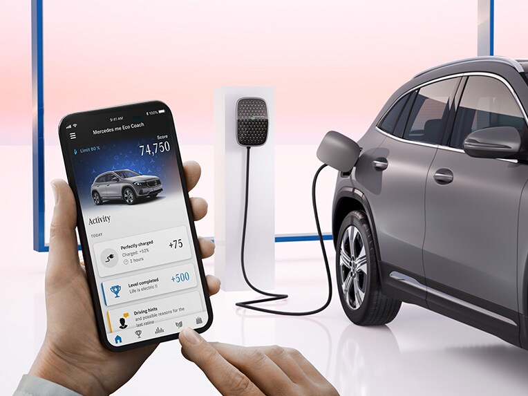L'application Eco Coach dans le nouvel EQA de Mercedes-Benz.