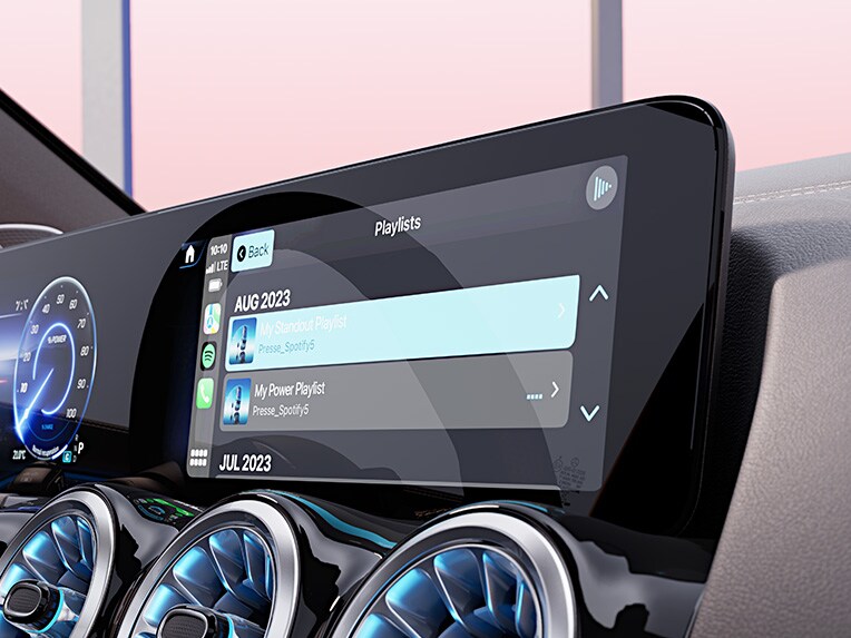 Le système de divertissement MBUX du nouvel EQA de Mercedes-Benz.