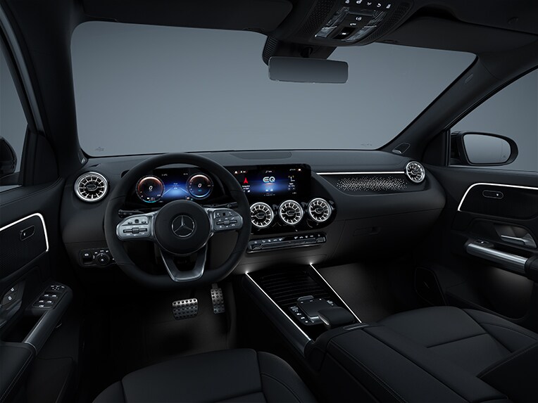 L’habitacle avec AMG Line dans l’EQA de Mercedes-Benz.