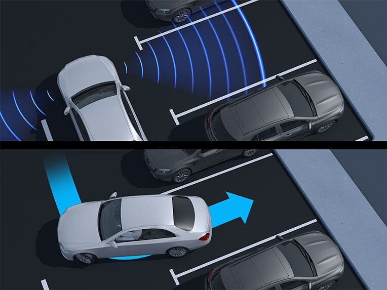 L'assistant de stationnement actif avec PARKTRONIC dans le nouvel EQB de Mercedes-Benz.