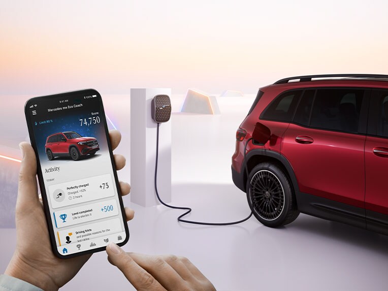 L'application Eco Coach dans l'EQB de Mercedes-Benz.