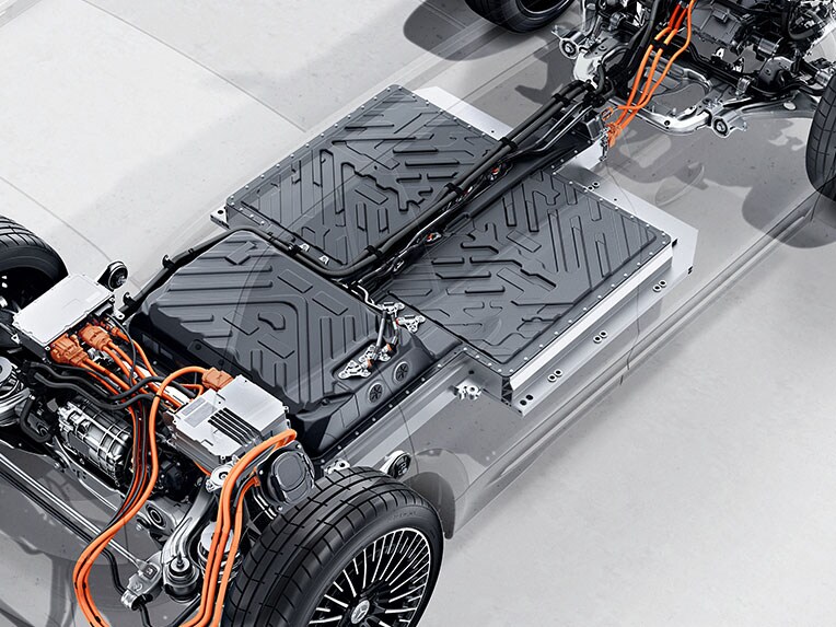 La batterie de l'EQB de Mercedes-Benz.