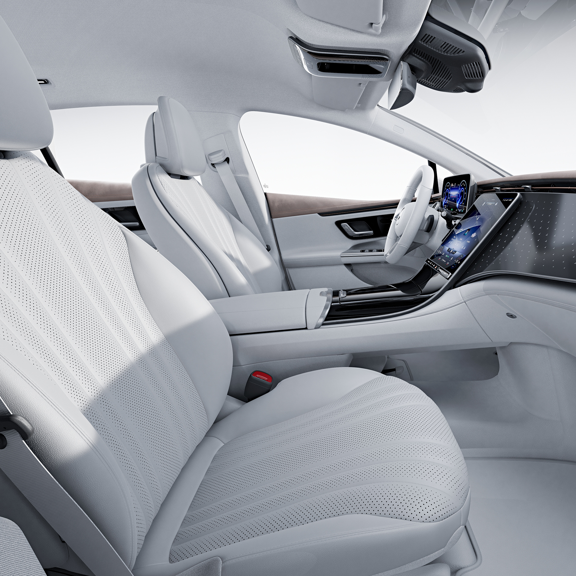 Pack Advanced | EQE Berline | Mercedes-Benz L'habitacle de l'EQE avec le Pack Advanced.