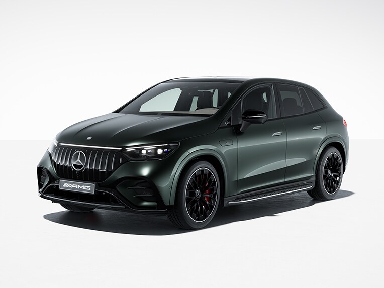 L’extérieur avec le pack Nuit AMG de la Mercedes-AMG EQE SUV.