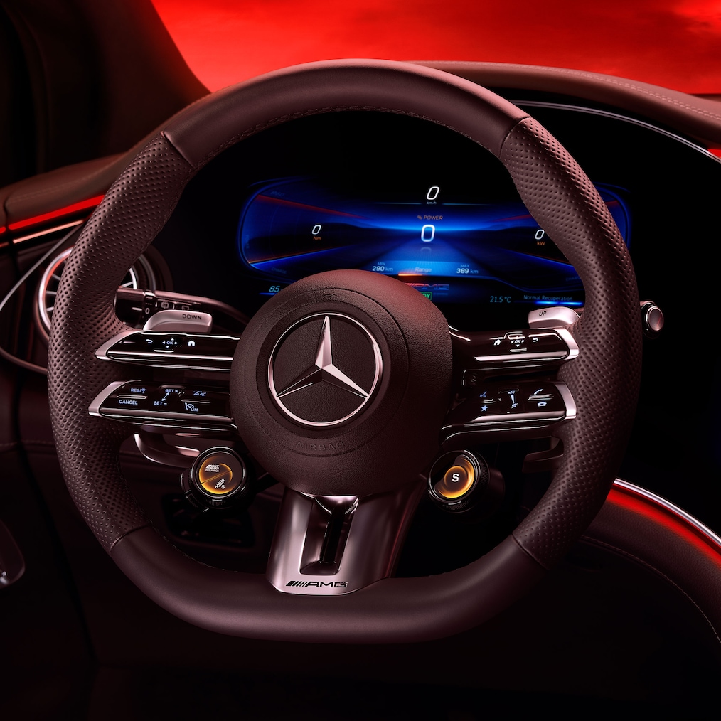 Le châssis avec chaîne cinématique de la Mercedes-AMG EQE SUV 53 4MATIC+.