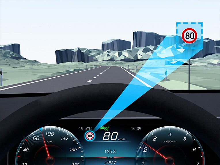 Assistant de signalisation routière | EQE SUV | Mercedes-Benz