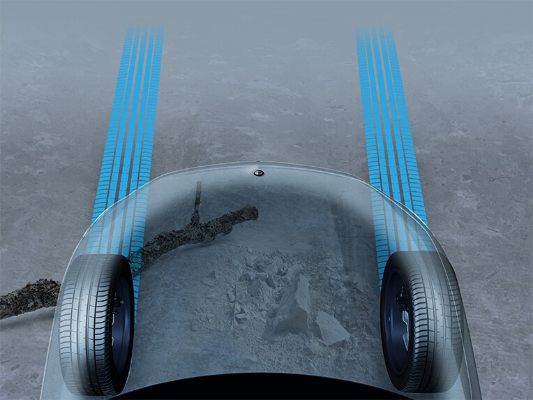 Technologie Capot moteur trasnparent | EQE SUV | Mercedes-Benz