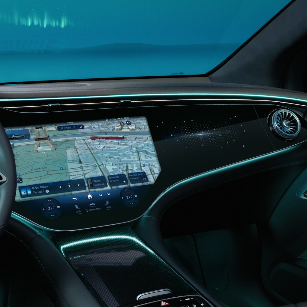 Le système ENERGIZING AIR CONTROL Plus avec filtre HEPA dans le nouvel EQE SUV de Mercedes-Benz.