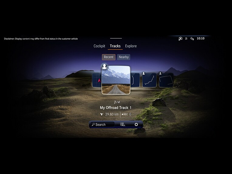 OFFROAD TRACK dans l'EQS SUV de Mercedes-Benz.