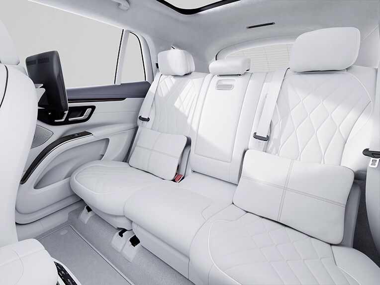 L’intérieur de l’EQS SUV avec le Pack Cuir Nappa Exclusif.
