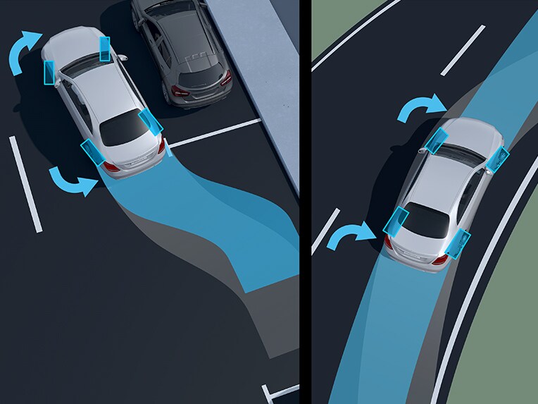 La direction de l’essieu arrière de l’EQS de Mercedes-Benz.