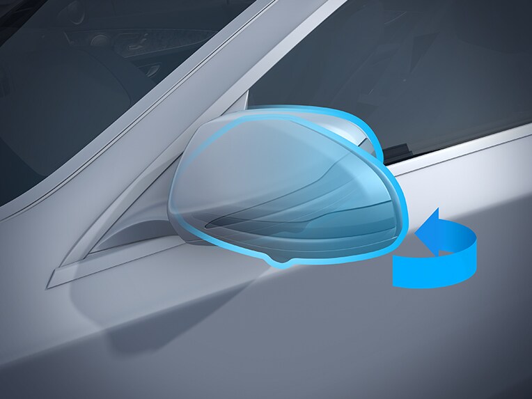 Une illustration du Pack Rétroviseurs de l’EQS de Mercedes-Benz.