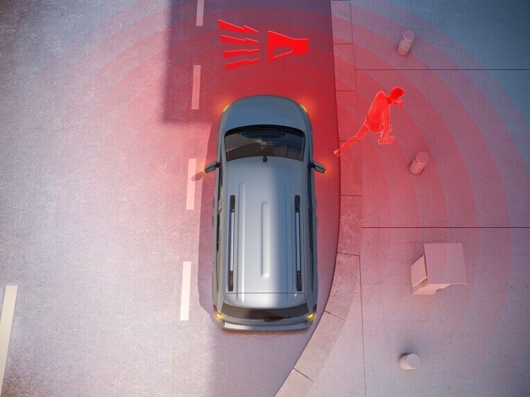 L'alarme antivol et antieffraction de la Mercedes-Benz EQT.
