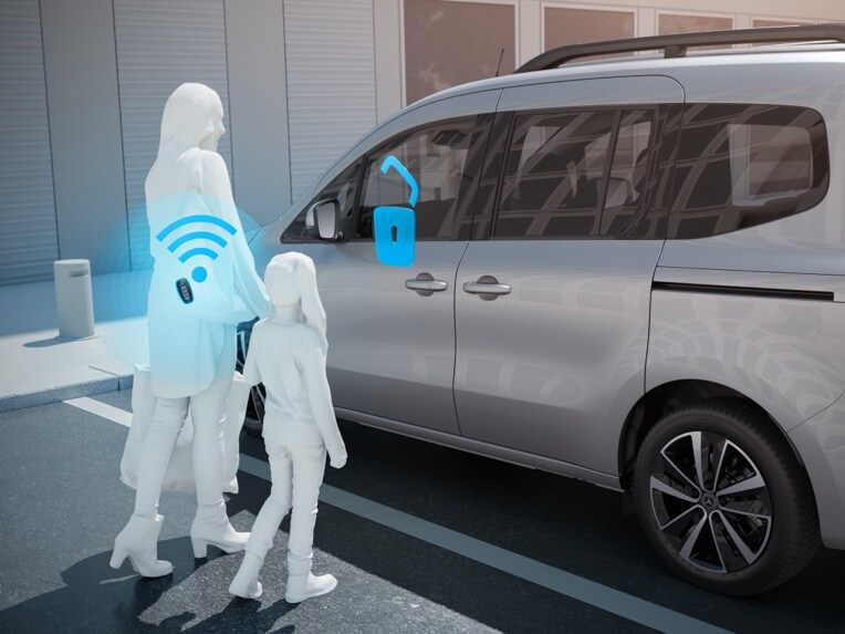 Le système de déverrouillage sans clé KEYLESS-GO pour l'EQT.