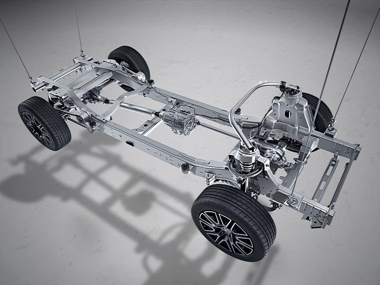 Le concept d'essieu de la Classe G de Mercedes-Benz.