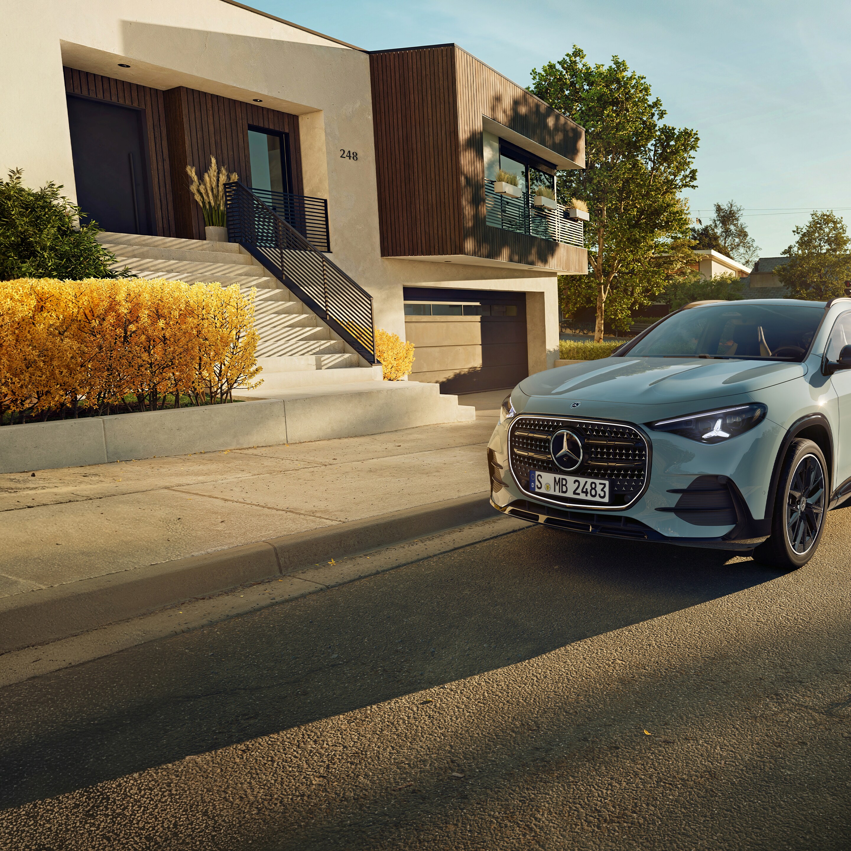 L'extérieur du tout nouveau GLA de Mercedes-Benz.