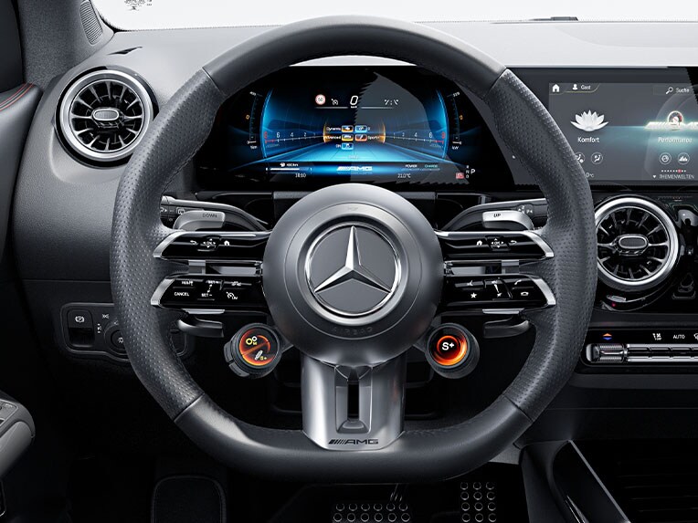 Le volant Performance AMG de la nouvelle Mercedes-AMG GLA.