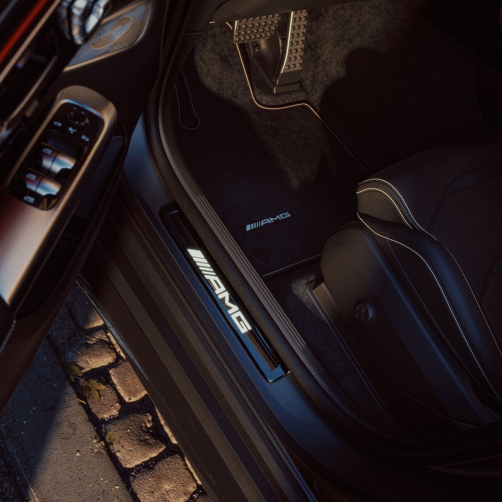 Le Pack Accents dorés dans la nouvelle Mercedes-AMG GLC Coupé.