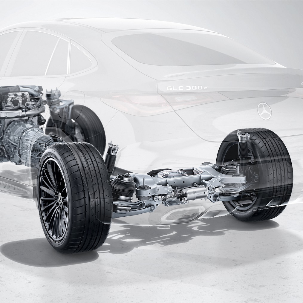 Le châssis de la Mercedes-Benz GLC.