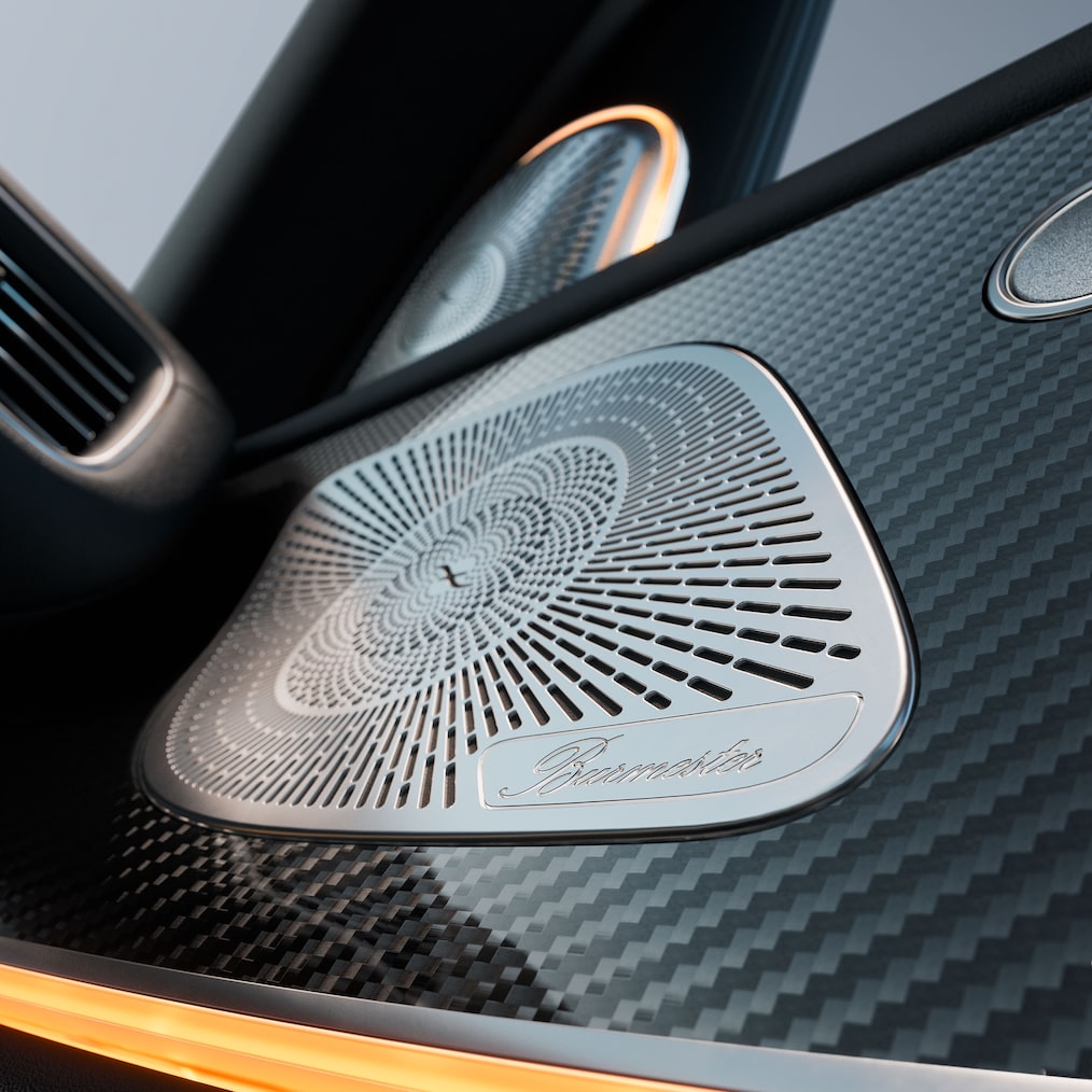 Les haut-parleurs du système de sonorisation surround Burmester® dans la Mercedes-Benz GLS.