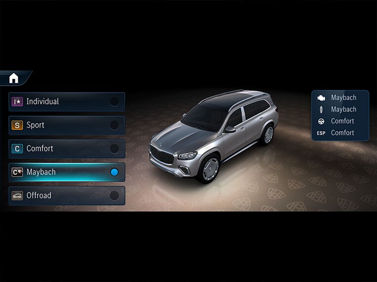 Le poste de conduite Widescreen de la Mercedes-Maybach GLS.